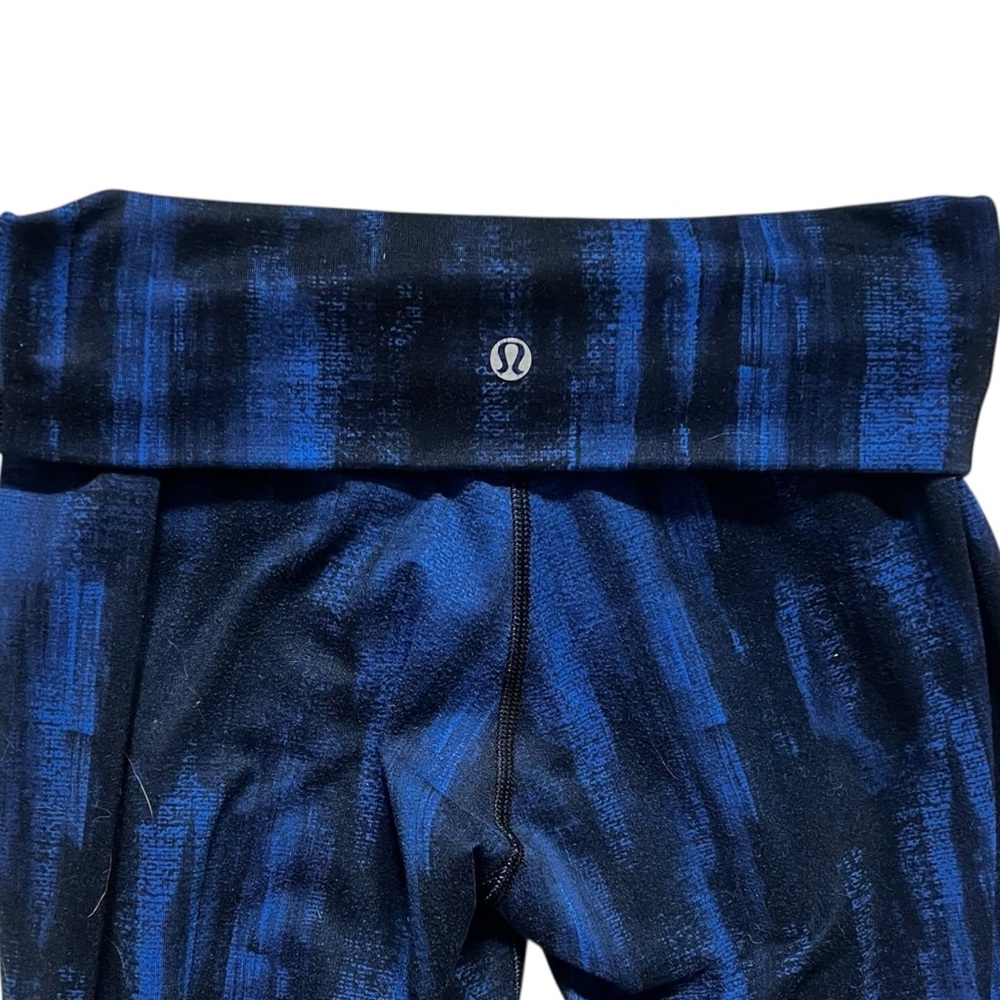 lululemon athletica Wunder Under Full On Luon Roll Down in Nightsky Harbor EUC 6 - Picture 5 of 7